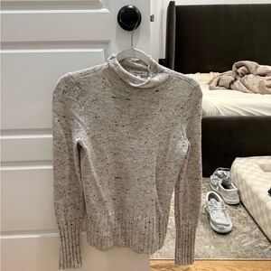 Madewell Light Gray Speckled Turtleneck Sweater